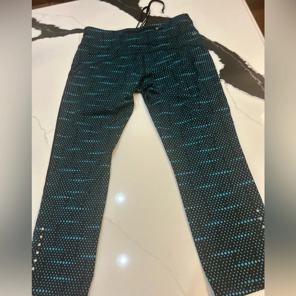 Nike Black and Teal Dotted Leggings